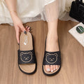 Bear thick sole 2025 new arrival slippers women's summer outwear non-slip cute home indoor popularins heightening sandals