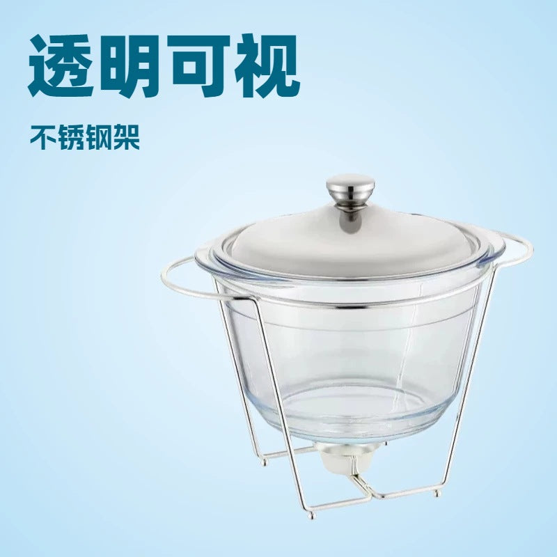 Commercial glass lid stainless steel buffet warmer - hotel buffet stove - in stock wholesale insulated pot