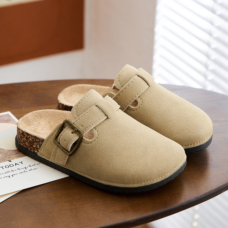 Family birkenstock outwear 2026 spring autumcute cartoon big childrenkids birkenstock shoes toe outwear half slippers women