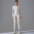 new arrival brushed nylon long sleeves yoga clothes high elastic naked tight sports suit running fitness two-piece set