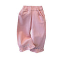 spring/autumn new arrivals: girls' casual pants - loose fit, stylish, fresh floral print, long pants for kids and toddlers, korean style
