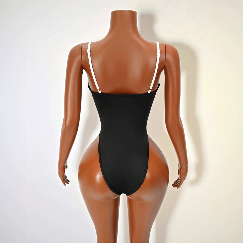 european and american cross-border new women's bodysuit -  solid color backless sexy cami jumpsuit