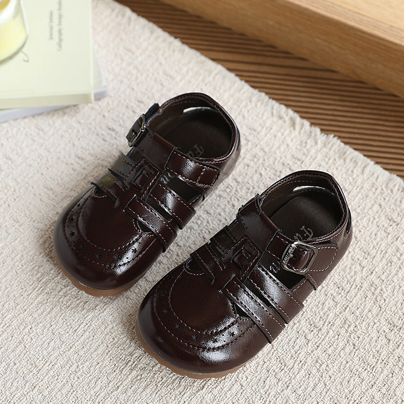 Vancahao kids shoes retro birkenstock shoes fashion boys casual frame shoes baby girl roman sandals