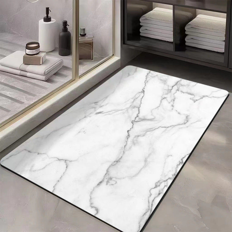 marble pattern diatom mud floor mat for home bathroom door absorbent mat non-slip mat bathroom quick-drying foot mat