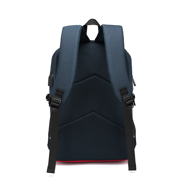 Cross-border  waterproof Oxford canvas backpack men's and women's outdoor travel backpack student schoolbag LOGO customization