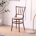 Bamboo chair - black walnut - rattan seat