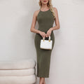 cross-border listing: new  women's original elegant versatile knitted slim-fit camisole dress