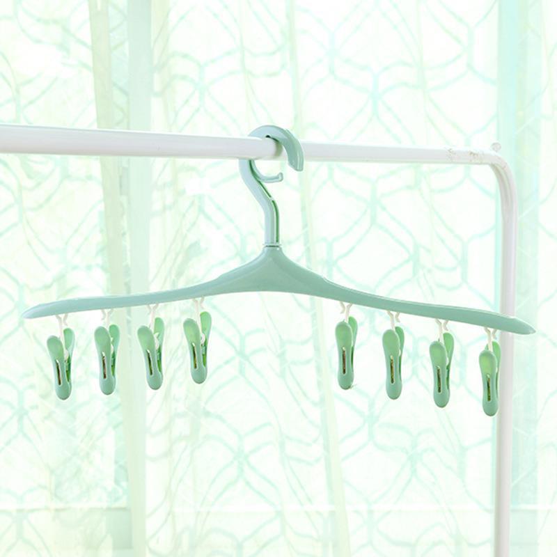 New arrivalthickened 32 clip multi-clip clothes drying rack clothes hanger multifunctional hotel plastic clothes hanger for home socks
