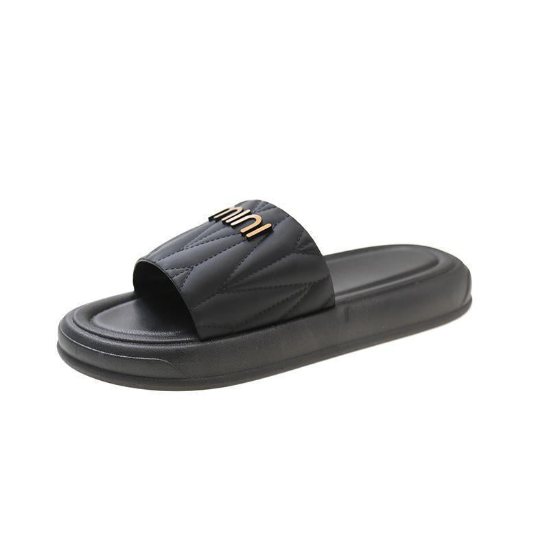 2023 new platform slippers for women, trendy outdoor style, popular online, fashionable home slippers, non-slip soft sole, korean style sandals, wholesale