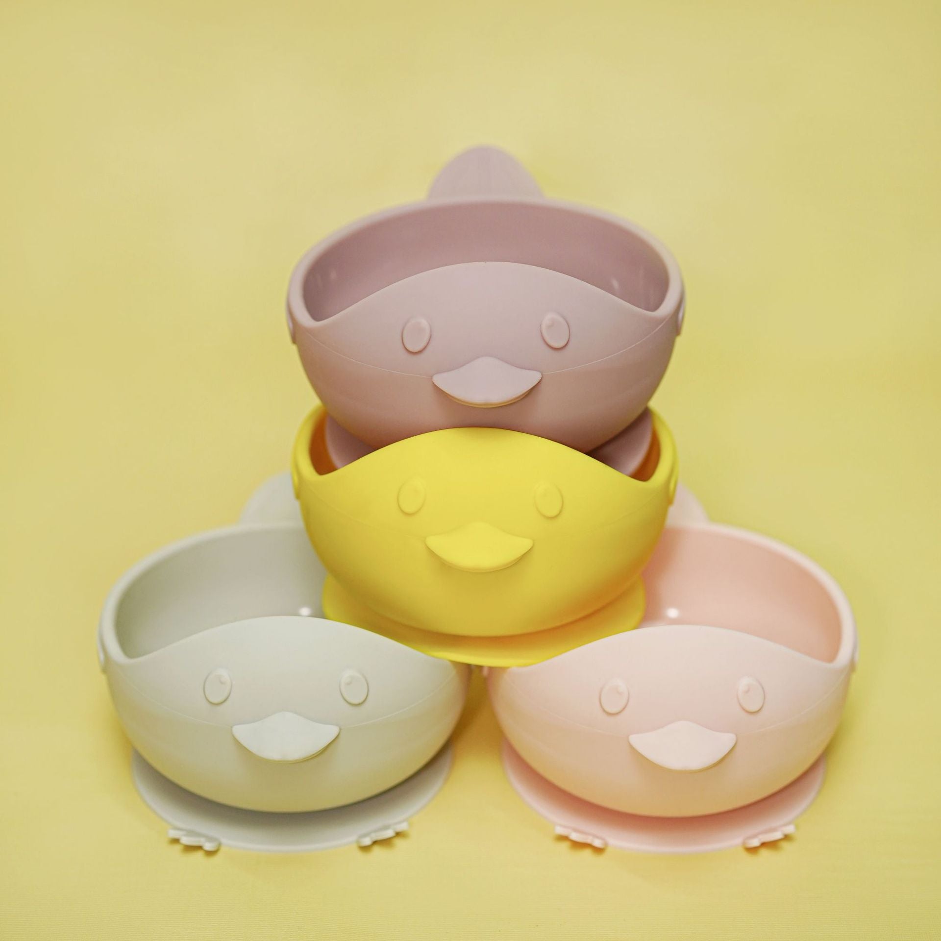 Children's tableware feeding set Baby silicone bowl Fork spoon Baby food supplement bowl Plate Food grade silicone plate