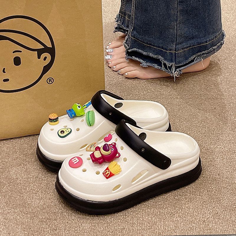 2025 summer new collection: closed-toe slides - trendy, platform, thick-soled, non-slip, wear-resistant clogs & sandals for outdoor wear