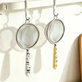 Stainless steel mesh drain for home kitchen tool soy milk filter sieve flour baking milk tea ceramic handle fence