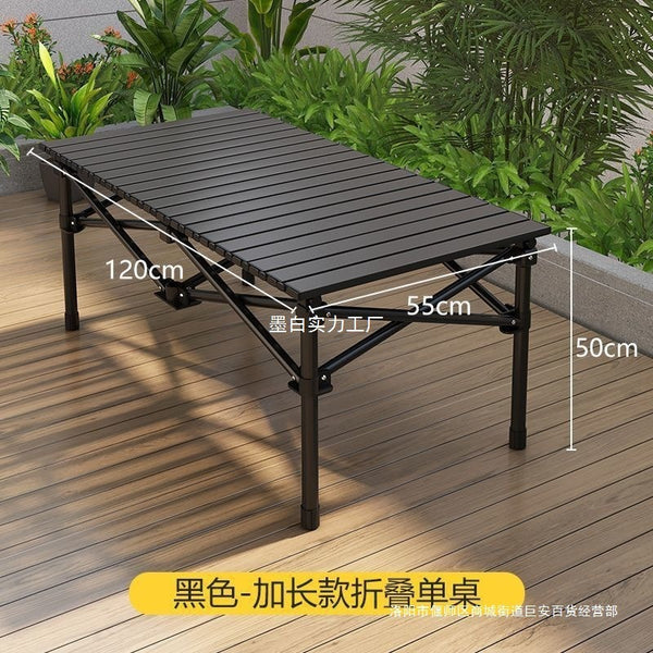 Outdoor egg roll folding portable table set outdoor self-driving tour barbecue stall camping picnic table folding table
