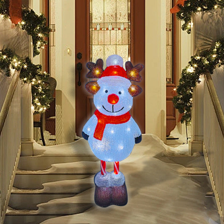 Customized  Santa Claus modeling light battery box, festive decoration, acrylic lanterns, luminous lantern ornaments