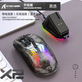 Attack shark attack shark x2prorgb luminous wireless bluetooth three-mode transparent gaming mouse with screen