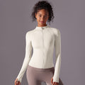New zippered yoga jacket, barely-there feel, compression sports top for women, slimming and figure-flattering, long sleeve fitness apparel, customization available