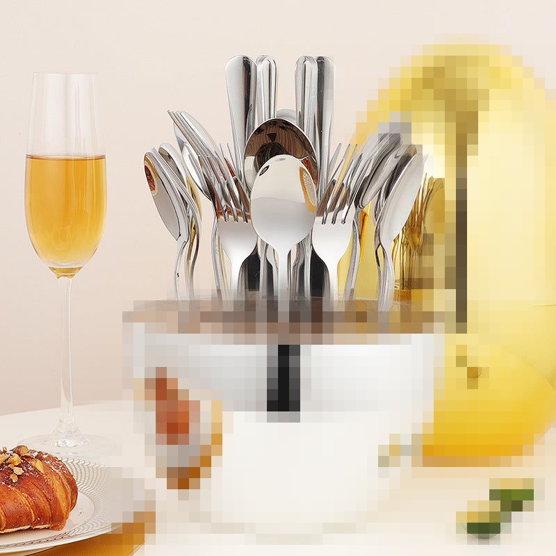 supply 1010 stainless steel tableware western cutlery, fork and spoon set 24-piece set silver egg golden egg mood egg gift