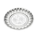 foreign trade stainless steel lily plate retro light luxury large tray household dinner plate food preparation plate fruit plate wholesale
