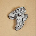 Women's shoes 2026 autumn new silver chunky platform height increasing dad shoes women's retro fashion casual sneakers trendy