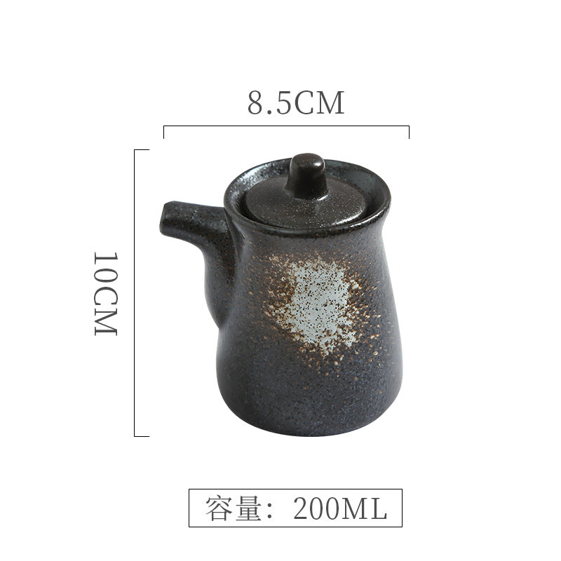 Vintage chic, high-style kitchenware: japanese ceramic soy sauce dispenser, vinegar dispenser, oil dispenser for home, restaurant, and hotel use
