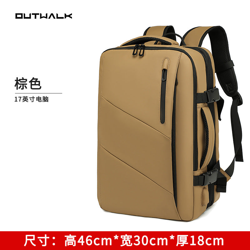 Casual Backpack Women's Large Capacity Outdoor Sports Travel Backpack Expansion Dry and Wet Separation Luggage Bag Computer Bag