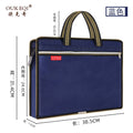 Portable document bag, office document bag, football pattern cloth conference bag, double-layer zipper bag, information bag, file bag printing