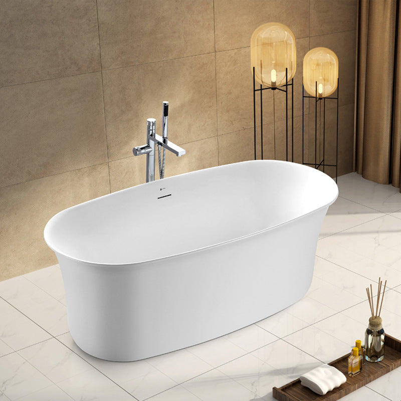 Sannora bathroom small apartment acrylic oval thin edge adult independent bathtub 1.6 meters