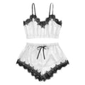 Fashion cross-border hot style sexylace sexy fungus edge three-point chest-wrapped laceintimates suit pajamas