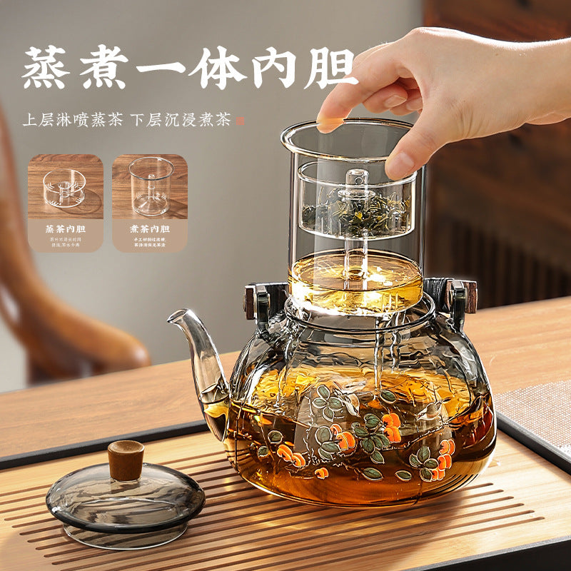 Glass teapot electric ceramic stove suitfor home health pot water kettle stove tea maker stew all-in-one tea stove gift