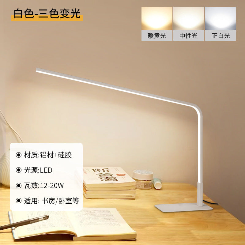 Full spectrum led desk lamp - eye protection for bedroom, study, and students - flicker-free, ideal for reading and writing