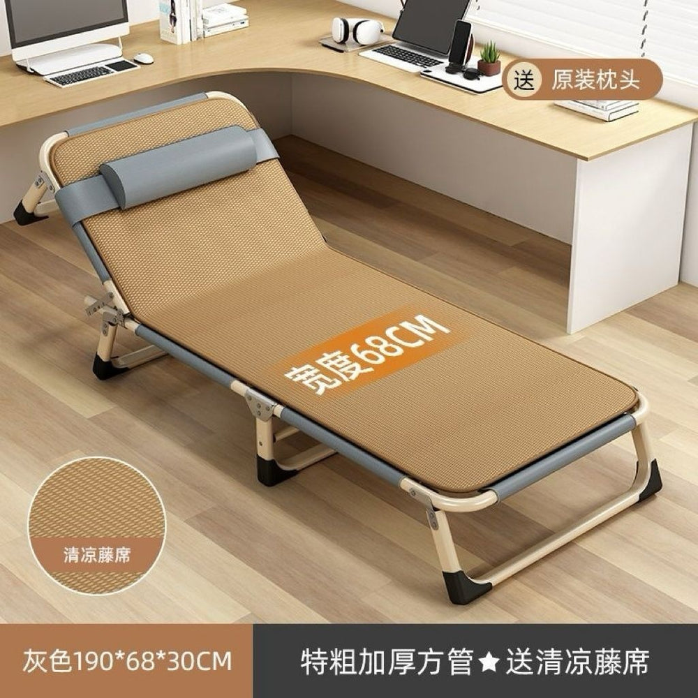 Lunch break foldable bed office single lunch break lounge chair adult for home foldable outdoor portable hospital camp bed