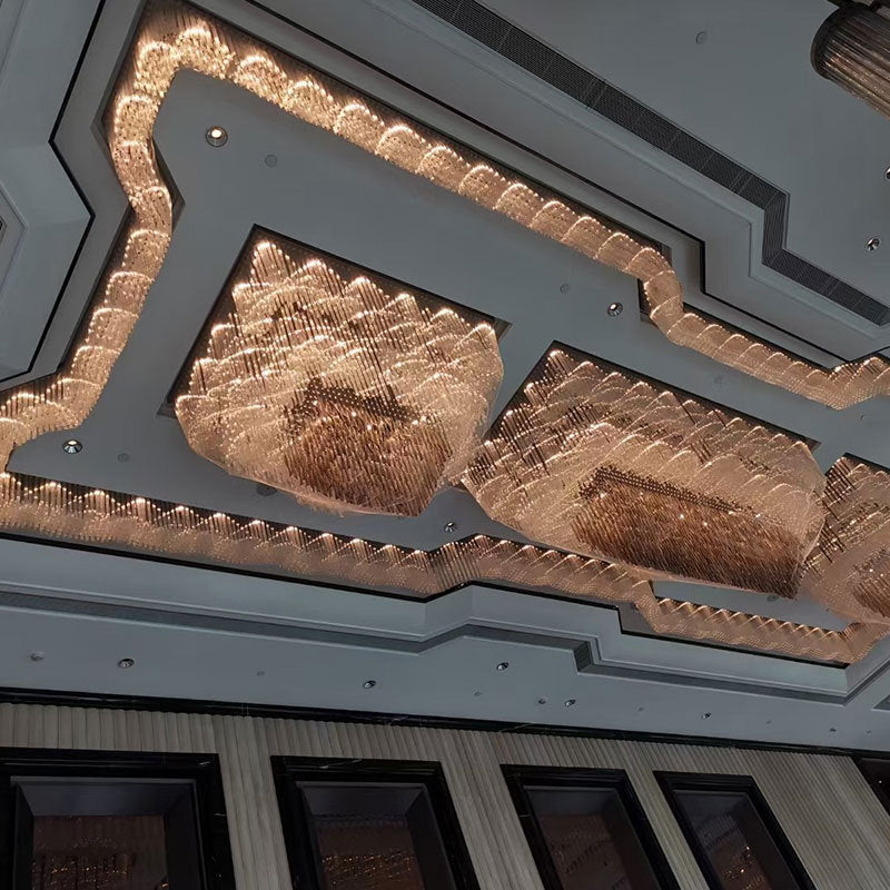 Non-standard customized hotel lobby chandelier project Large-scale modeling lamps Personalized creative sales department Sand table living room lights