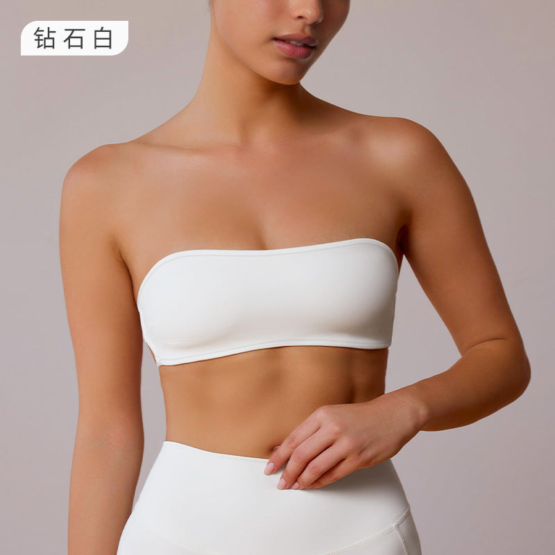 【clearance - no returns or exchanges】strapless sports bra - anti-exposure, inner layer, base layer, tight-fitting bandeau top