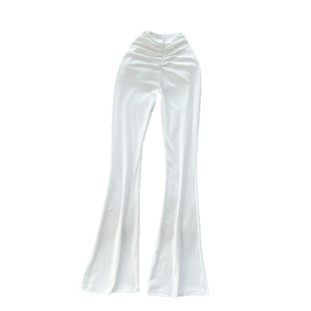 K-stylehigh waist pleated casual pants straight-leg pants for women springnew arrivalwork clothing silmslimming look to show leg lengtheasiest for matchpants
