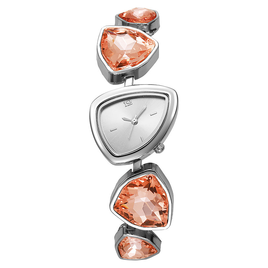 New arrival high-looking fashion women's accessible luxury irregular diamond-encrusted watch crystal niche high-looking quartz women's watch wholesale