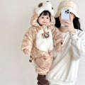 Super cute and thickened winter clothes for babies, fleece-lined baby rompers, warm winter outdoor outfits, adorable crawling suits