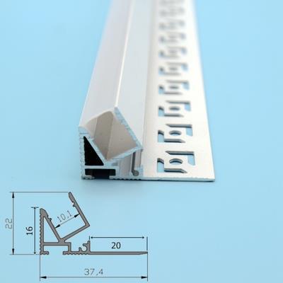 Single-sided inclined surface upward light slot side hanging suspended top light strip can be bent linear light slotting-free ceiling reflective light