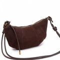 Croissant 2024 fall and winternew arrival women's bag fashioncasualretro velvet cowhide bag shoulder crossbody genuine leather bag