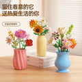 artificial bouquet single preserved flower desktop decoration toy rose flower assemble building block insert toy
