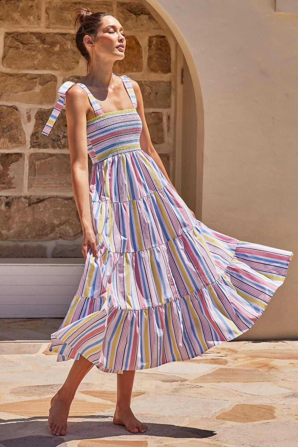 cross-border fashion summer women's  commuter sleeveless spicy girl print long slip dress