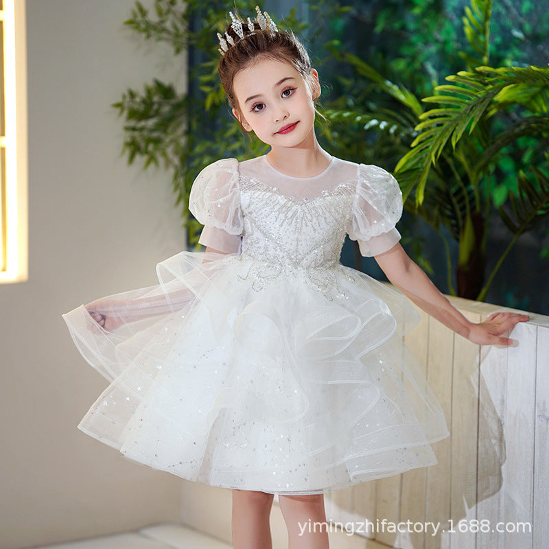 Girls' export-grade tutu princess dress - unique, light luxury style for birthday parties and performances (ages 3-12)