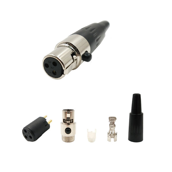 Mini three-core Canon female plug Mini small Canon butt microphone power amplifier audio microphone connection socket
