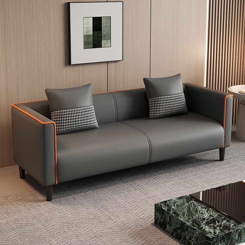 Cat claw leather sofa small apartment rental house living room bedroom clothing store double three-person sofa negotiation reception sofa
