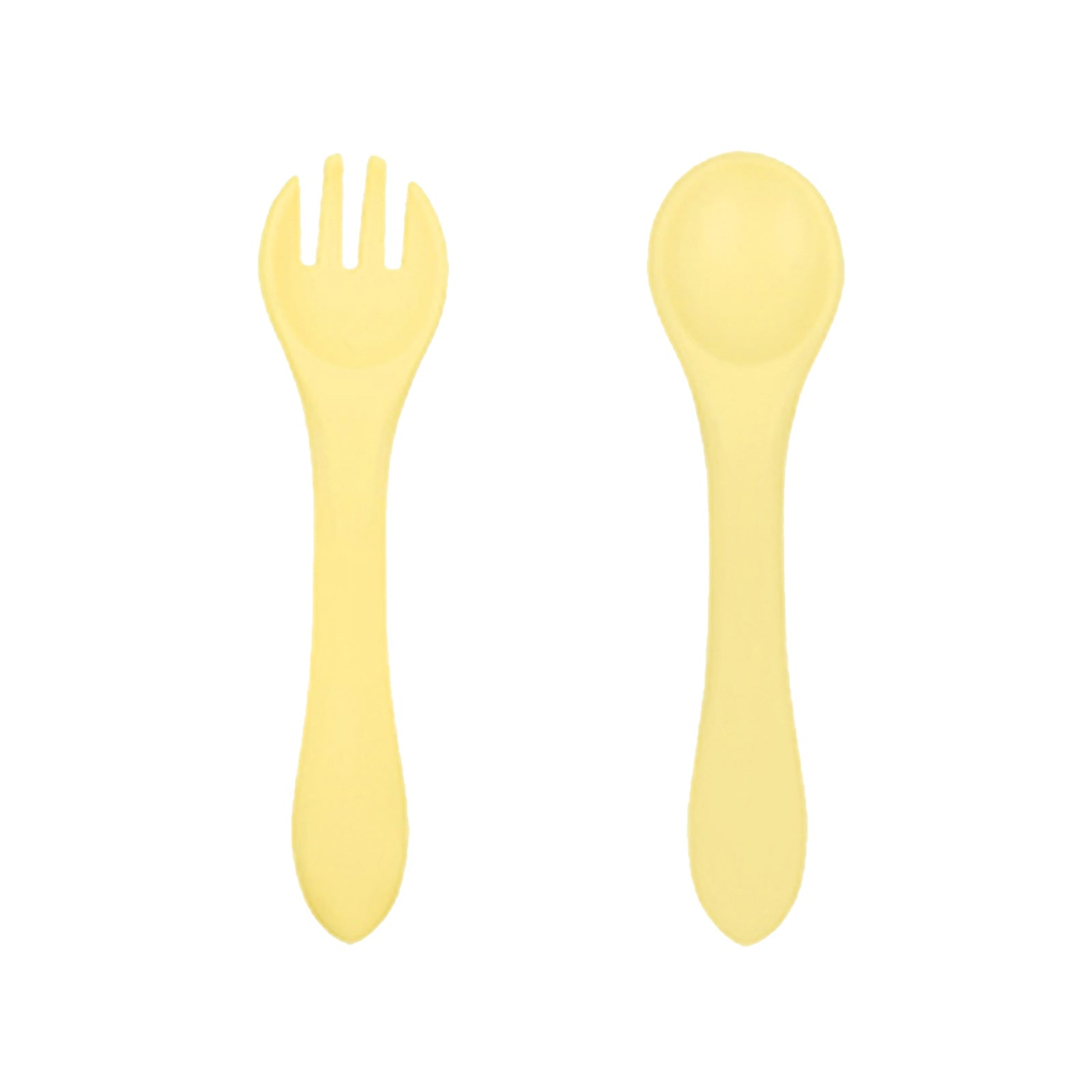 Children's fork and spoon baby spoon Children's learning to eat training Baby fork tableware Self-eating rice spoon Silicone