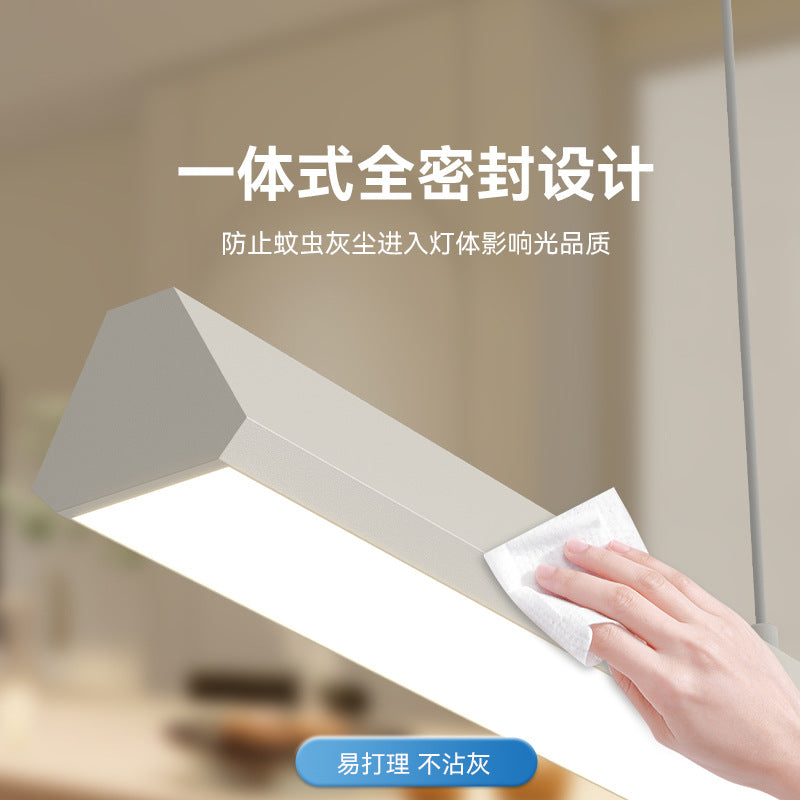 2025 new restaurant chandelier modern simple bar dining room light one-word strip Nordic minimalist household lighting