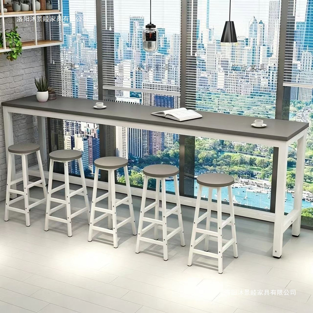 Wall-mounted bar table, minimalist modern design, suitable for home use, tall table, living room, balcony, small rectangular table, perfect for bubble tea shops and bar counters