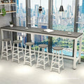 Wall-mounted bar table, minimalist modern design, suitable for home use, tall table, living room, balcony, small rectangular table, perfect for bubble tea shops and bar counters