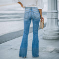 Xintang jeans women's new arrival hot-selling fashionelegantwork clothing micro-flare pants washed stretch jeans