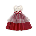 New sequin lace children's dress - flower girl wedding dress, princess gown - stylish mesh lace runway dress