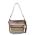 New arrival bucket bag niche style woven bag stripes shoulder bag trendy armpit bag fashion straw bag satchel crossbody bag